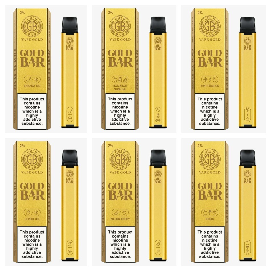 Prime Vapour Hardware - [Vape Gold Gold Bar 600 puff Disposable 2%]