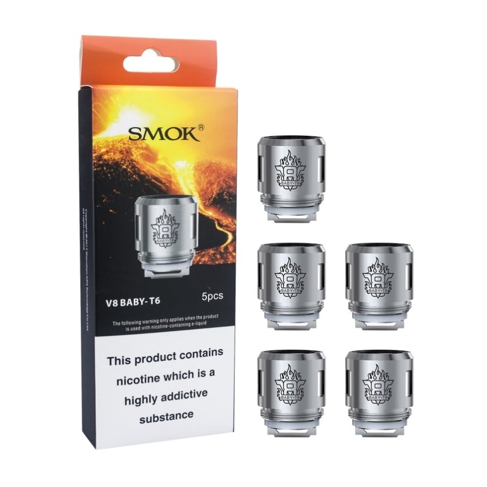 Prime Vapour Hardware - [Smok TFV8 Baby Beast  T6 Coils]